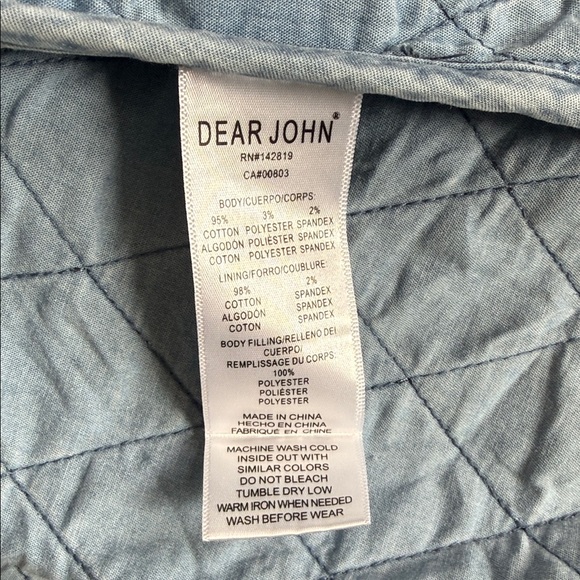 Dear John Light Blue Quilted Jacket - Picture 3 of 7